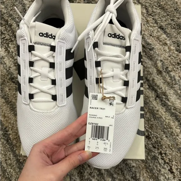 Adidas Men Cloudfoam Running Shoes Sz 9 1/2 | Adidas Racer TR21 Men Sneakers 9.5