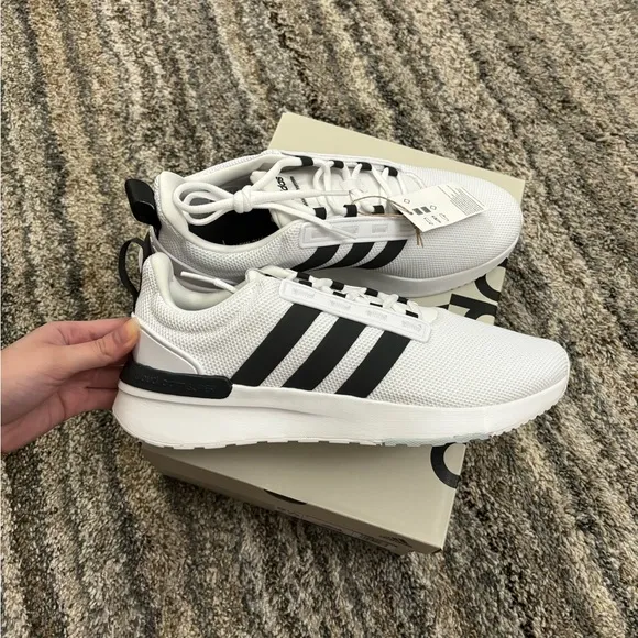 Adidas Men Cloudfoam Running Shoes Sz 9 1/2 | Adidas Racer TR21 Men Sneakers 9.5