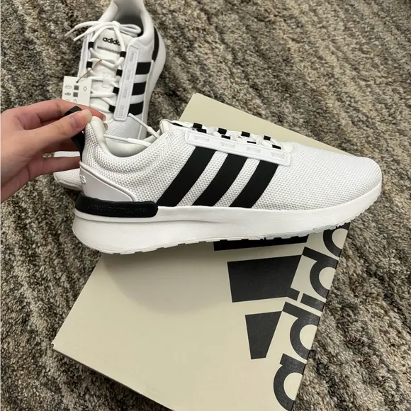 Adidas Men Cloudfoam Running Shoes Sz 9 1/2 | Adidas Racer TR21 Men Sneakers 9.5