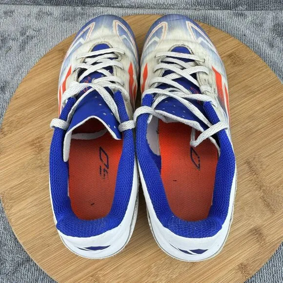 Adidas Mens F50 FG Size 7 Cleats White Blue Soccer Training Pitch Cleats Boots