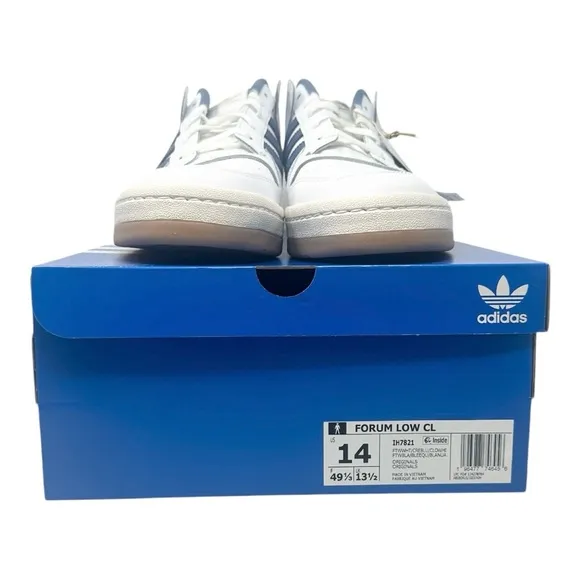 Adidas Men’s Forum Low CL IH7829 Core White / Royal Blue Size 14