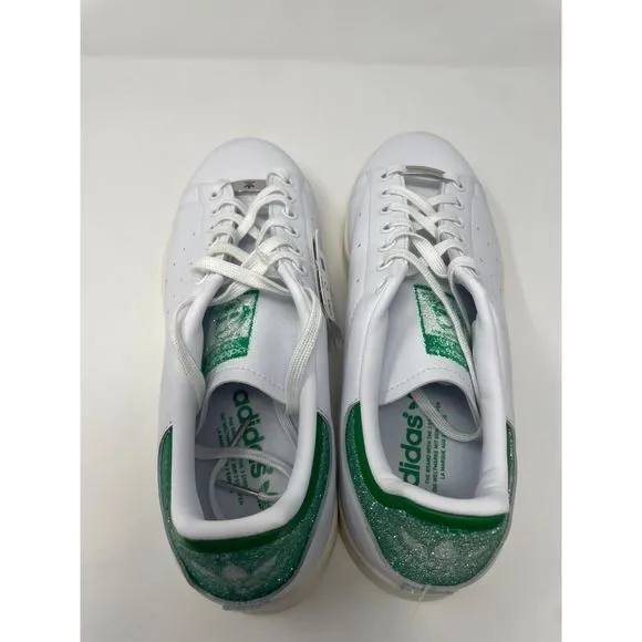 Adidas Men's Originals Stan Smith Crystals Casual Shoes White Green Size 10