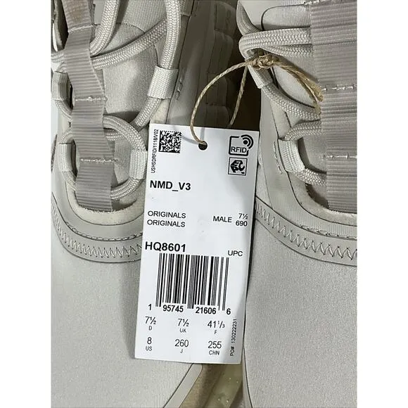 Adidas Men’s Size 8 NMD_V3 BOOST Shoes Alumina Magic Beige HQ8601 NEW
