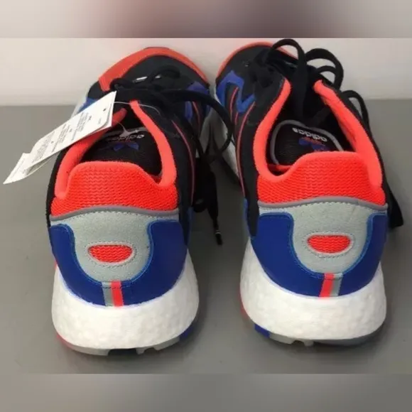 Adidas Men's Tresc Run Sneakers, Core Black/Solar Red/Hi Res Blue NWT $112