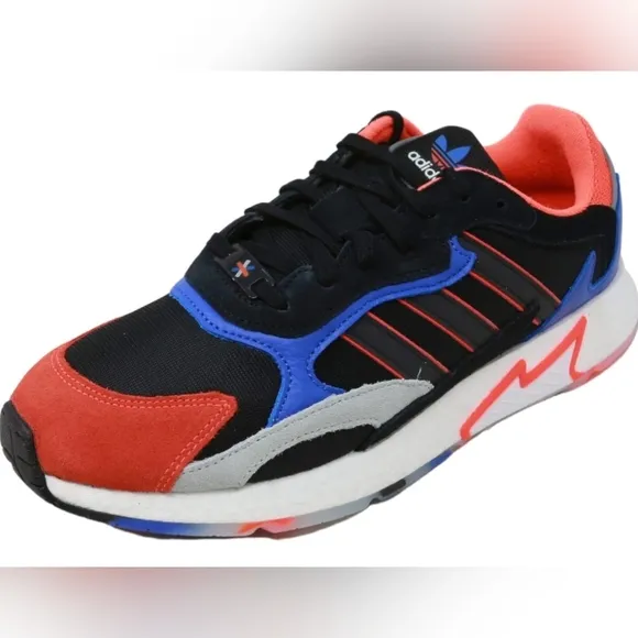 Adidas Men's Tresc Run Sneakers, Core Black/Solar Red/Hi Res Blue NWT $112