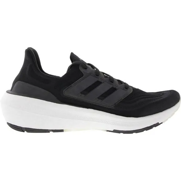 Adidas Mens Ultraboost Light Black Lace-Up Running &amp; Training Shoes New