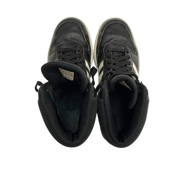 Adidas mid hoops size US 7 big kids lace black &amp; white Kids Hoops Shoes