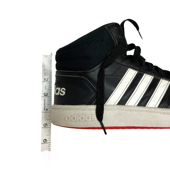 Adidas mid hoops size US 7 big kids lace black &amp; white Kids Hoops Shoes