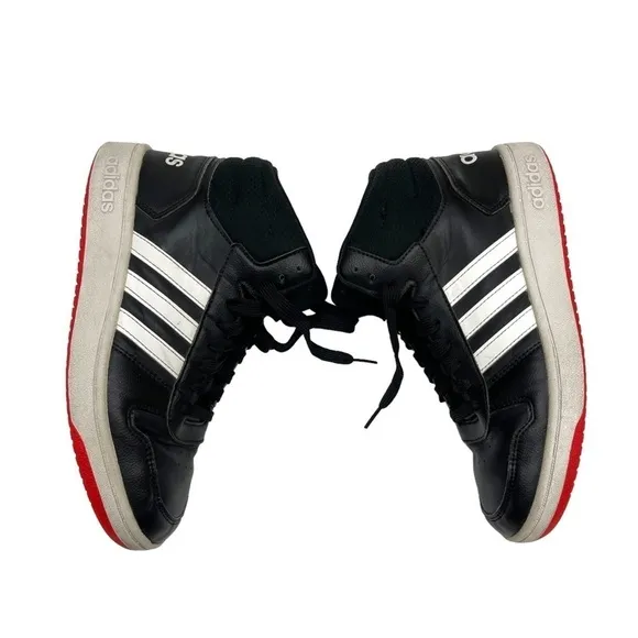 Adidas mid hoops size US 7 big kids lace black &amp; white Kids Hoops Shoes