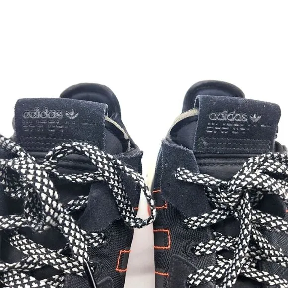 Adidas Nite Jogger Black Solar Orange Shoes Sneakers FW0187 Mens Size 10
