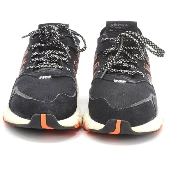 Adidas Nite Jogger Black Solar Orange Shoes Sneakers FW0187 Mens Size 10