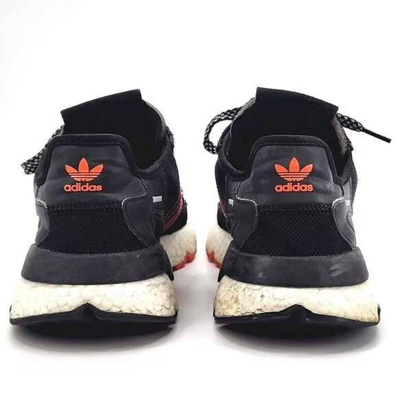 Adidas Nite Jogger Black Solar Orange Shoes Sneakers FW0187 Mens Size 10