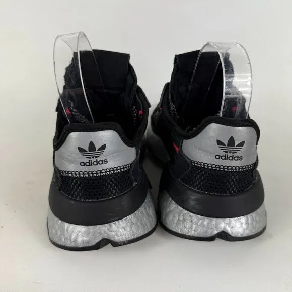 Adidas Nite Jogger Sneakers Women's 6 Core Black Lace-Up Running Sneakers FV4137