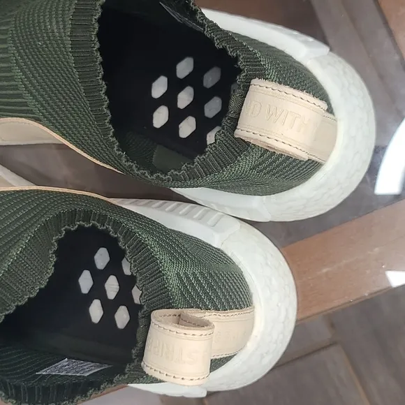 Adidas NMD CS2 pullon sock sneaker shoes size 9 men's army olive green