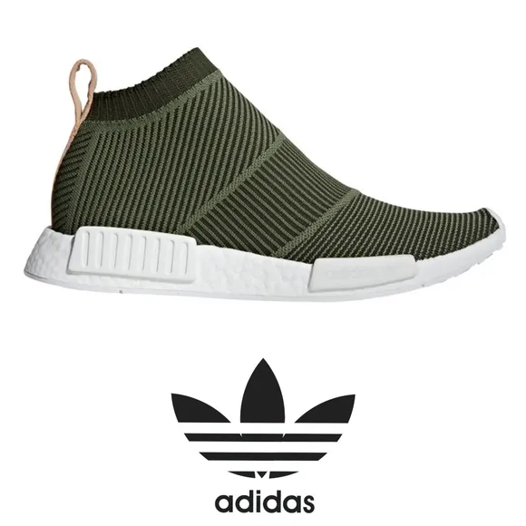 Adidas NMD CS2 pullon sock sneaker shoes size 9 men's army olive green