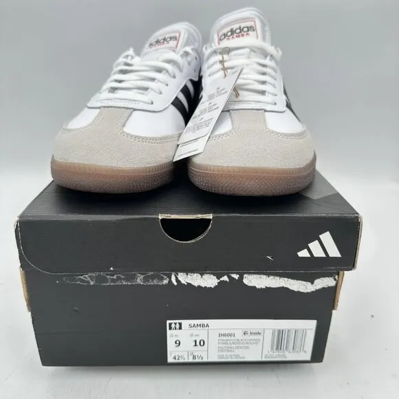 Adidas Originals Samba Lionel Messi Men Size 9 White Black Stripe Training Shoes