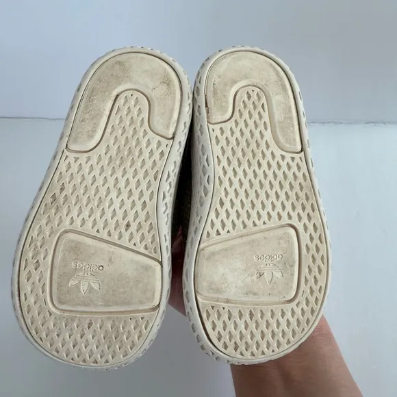 Adidas Pharrell Williams Tennis HU Infant Kids Shoes Beige Chalk White Green 5 K