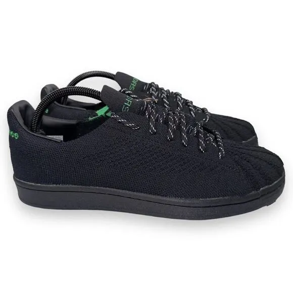 Adidas Pharrell x Superstar Primeknit 'Black' GX0195 Men's 9
