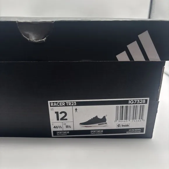 Adidas Racer TR23 Men's Size 12 Athletic Shoes Charcoal Grey Casual Sneakers
