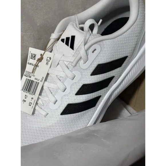 Adidas Runfalcon 3.0 Cloudfoam Low Running Shoes Sneakers White Blk Men Sz 10.5