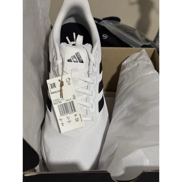 Adidas Runfalcon 3.0 Cloudfoam Low Running Shoes Sneakers White Blk Men Sz 10.5