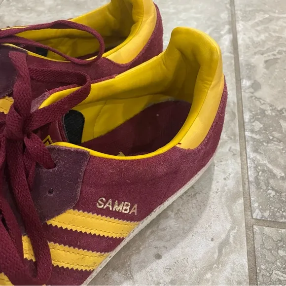 Adidas Samba Cardinal Ray Yellow Shoes sz 13
