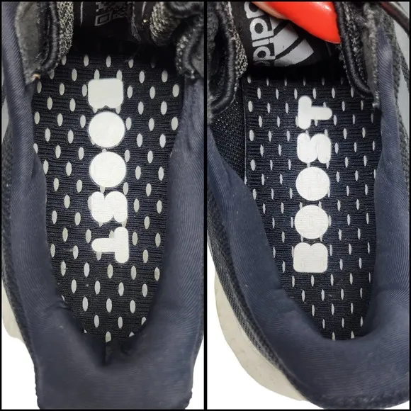 Adidas Shoes Mens 7.5 Black Gray White Senseboost Go Running Workout Training