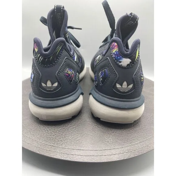 Adidas Shoes Mens 7.5 Tubular Runner Floral Athletic Sneakers Blue Lace Up