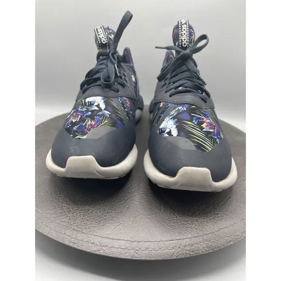 Adidas Shoes Mens 7.5 Tubular Runner Floral Athletic Sneakers Blue Lace Up