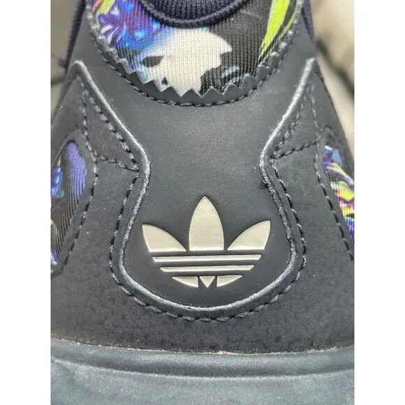 Adidas Shoes Mens 7.5 Tubular Runner Floral Athletic Sneakers Blue Lace Up