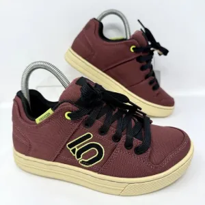 Adidas Sneaker Womens 5.5 Burgundy Five Ten Free rider Canvas Bike Shoes NEW$110