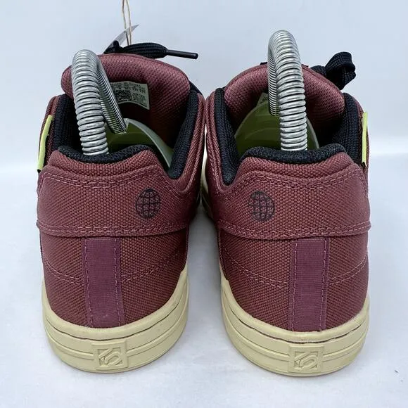 Adidas Sneaker Womens 5.5 Burgundy Five Ten Free rider Canvas Bike Shoes NEW$110
