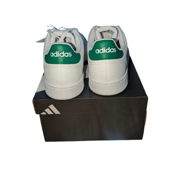 Adidas Sneakers Men Size 10.5 Cloudfoam Advantage White Green Tennis Shoe GZ5300