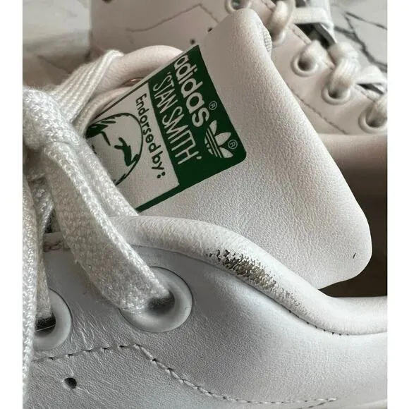 Adidas Stan Smith Green White Trainers Sneakers Size 6