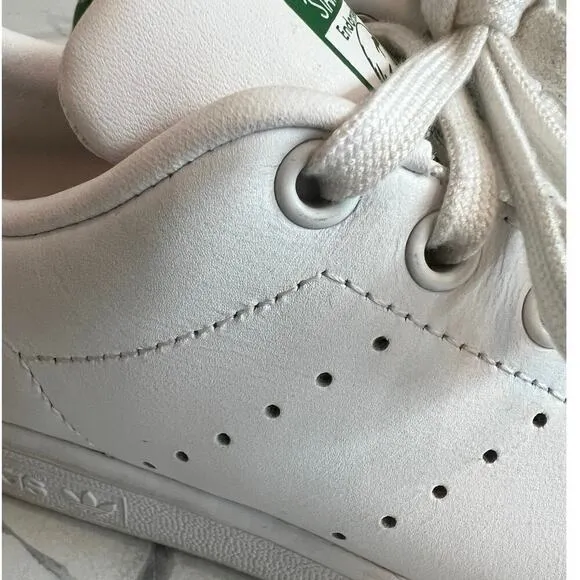 Adidas Stan Smith Green White Trainers Sneakers Size 6