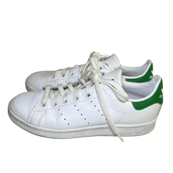 Adidas Stan Smith Green White Trainers Sneakers Size 6