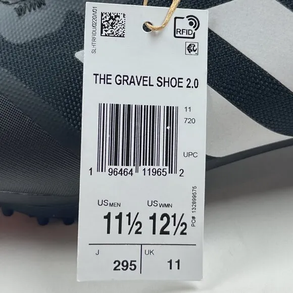 Adidas the Gravel Shoe 2.0 Mens Black Indoor Cycling Shoes Clipless HQ9034