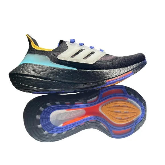 Adidas UltraBoost 21 J &quot;Black Pulse Aqua&quot; Running Shoes Kid's Size 5 GX2561