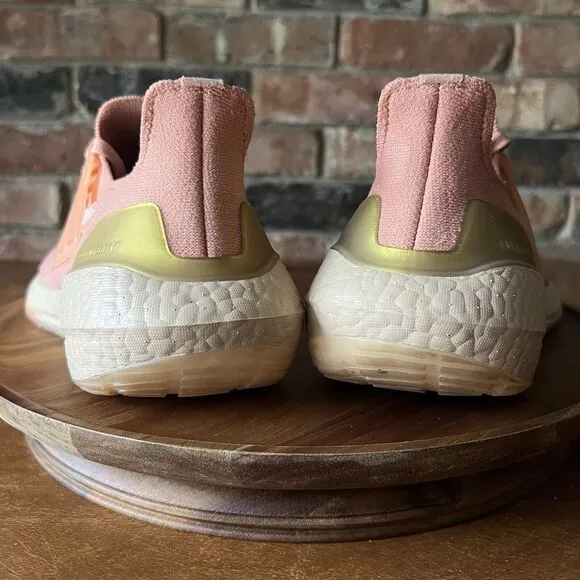 Adidas Ultraboost 21 Womens Ambient Blush Pink Athletic Running Shoe Size 8
