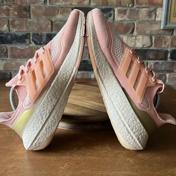 Adidas Ultraboost 21 Womens Ambient Blush Pink Athletic Running Shoe Size 8