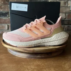 Adidas Ultraboost 21 Womens Ambient Blush Pink Athletic Running Shoe Size 8