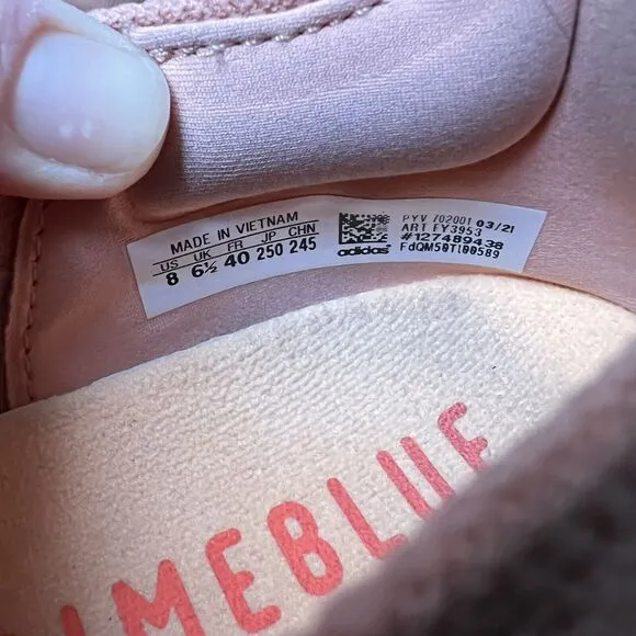 Adidas Ultraboost 21 Womens Ambient Blush Pink Athletic Running Shoe Size 8