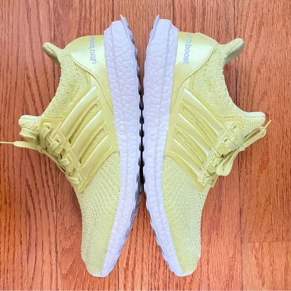 Adidas ultraboost dna pulse yellow green knit athletic shoes