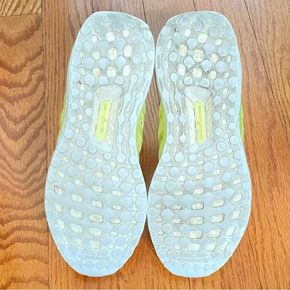 Adidas ultraboost dna pulse yellow green knit athletic shoes