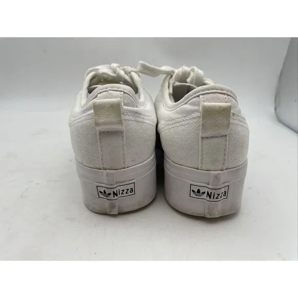 Adidas Women's Nizza White Platform Athletic‎ Sneakers Size 7