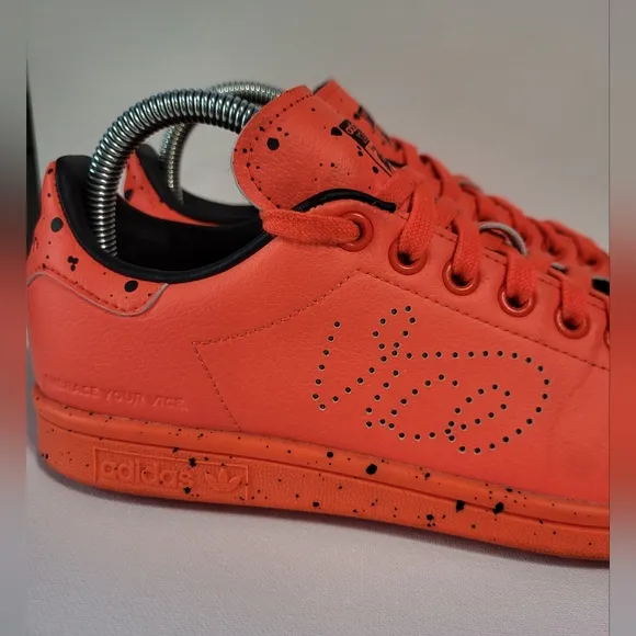 ADIDAS X STAN SMITH NEON RED GOLF SHOES MEN'S SIZE 6/WOMEN'S SIZE 7.5 LIMITED ED