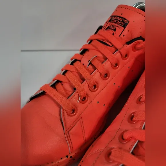 ADIDAS X STAN SMITH NEON RED GOLF SHOES MEN'S SIZE 6/WOMEN'S SIZE 7.5 LIMITED ED