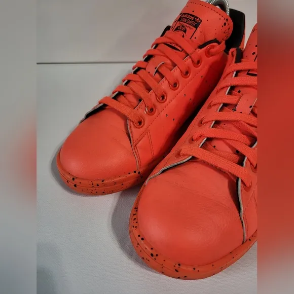 ADIDAS X STAN SMITH NEON RED GOLF SHOES MEN'S SIZE 6/WOMEN'S SIZE 7.5 LIMITED ED