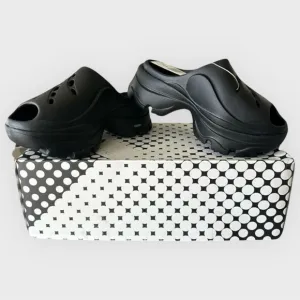 Adidas X Stella McCartney aSMC clog Black Platform Mules with Chunky Sole