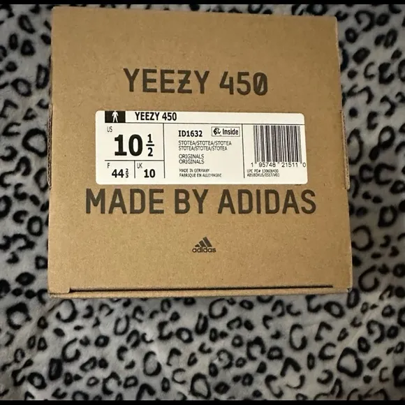 Adidas Yeezy 450 Gray Sneakers Knit Upper
